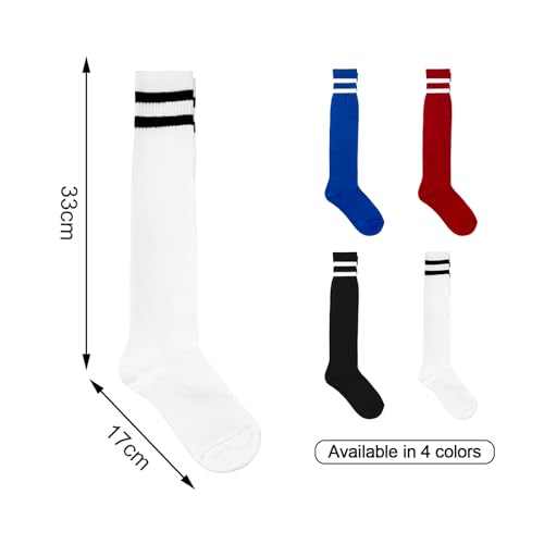 Medsuo 2 Pairs Kids Football Socks Aged 7-12 Knee High Breathable Soccer Socks Long Football Sport Socks for Kid Boy Girl4