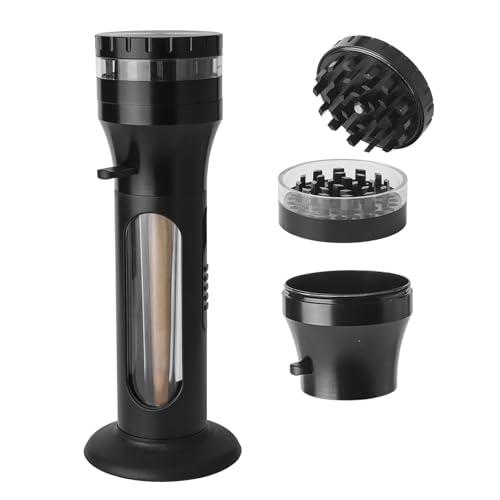 2-in-1 Herb Grinder & Cone Filler – Portable Manual Loader Compatible with King Size Cones,Portable Manual Aluminum Alloy Grinder Roller