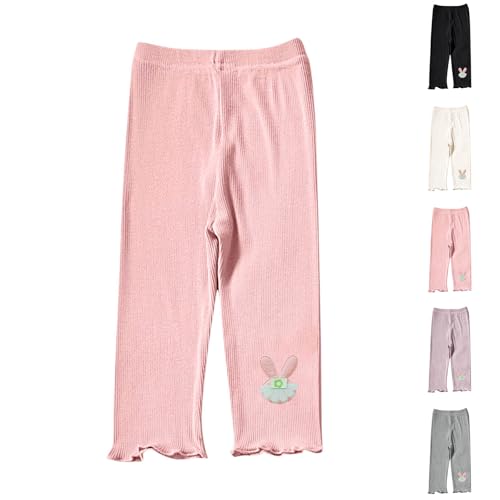 Girls Cute Printed Capris Tight Soft Modal Comfort Elastic Waist Summer Thin Casual Pants for Kids 2-7 Years2