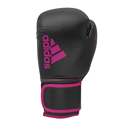 Adidas Boxing Gloves - Hybrid 80 - For Boxing, Kickboxing, Mma, Bag, Training & Fitness - Boxing Gloves For Men & Women - Weight (6 Oz, Black/Shock Pink) #TOP1