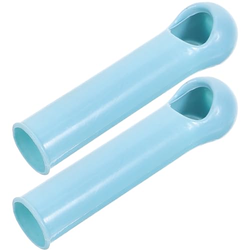 FUOYLOO Mango de Escoba de 19 Mm Color Azul Claro, Juego de 2 Empuñaduras de Repuesto para Fregona, Escoba y Recogedor, Accesorio para Limpieza Doméstica Orificio para Colgar, Compatible