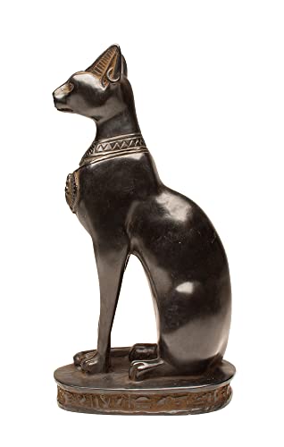 Estatua Diosa Bastet Gato Egipcio 8 in Negro miniatura 6