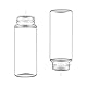 Chubby Gorilla V3 5 x 120ml PET-Flaschen - Einhorn-Flasche - Flasche für E-Liquid - Tropfflaschen (klare Flasche mit Klare, 120 ml)