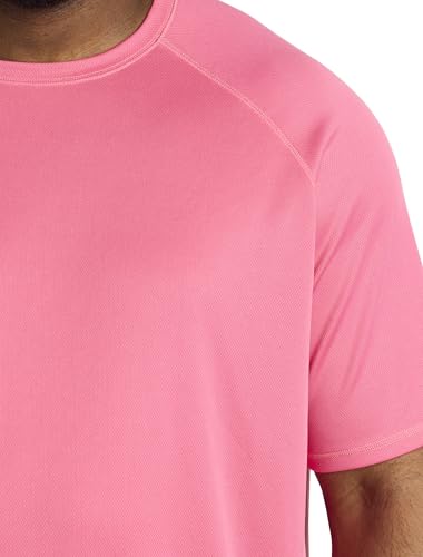 Harbor Bay by DXL Men's Big and Tall Swim Rash Guard T-Shirt Hot Pink 2XLT2