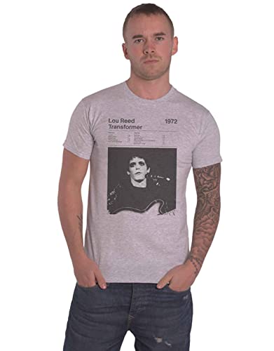 Photo de Lou Reed T Shirt Transformer Track List Nouveau Officiel Homme Marl Gris Size XL