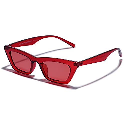 VANLINKER Small Trendy Skinny Cat Eye Sunglasses Women Retro Tiny Square Shade VL9555