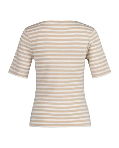 GANT Damen Slim Striped 1X1 Ribbed SS T-Shirt 4203493, Dry Sand,S – Ansicht 2