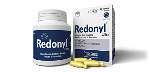 Innovet Redonyl Ultra 150 mg Supporto della funzione dermica in caso di dermatosi ed eccessiva perdita di pelo per cani e gatti - Confezione da 60 capsule birillo monodose