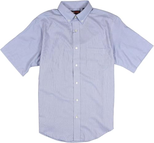 Roundtree & Yorke TravelSMART Men's Big and Tall Short Sleeve Button-Down Shirt Wrinkle Resistant Non-Iron Easy-Care