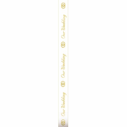 Image of Offray Single Face Satin Craft Ribbon, 3 /8-Inch x 15-Feet, Wedding