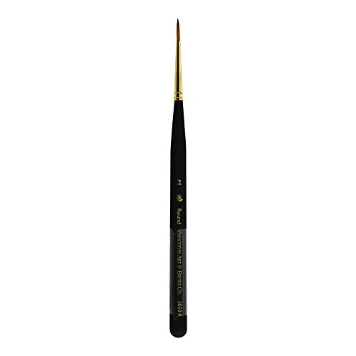 Image of Princeton Mini-Detailer Round Brush, Synthetic, Short Handle, Size 2, 1 Count