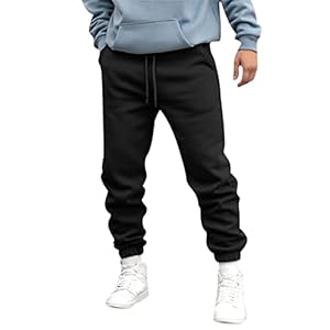 Pantalon de Jogging pour Homme Survetement Coupe Ajustée, Respirants Extensible Activewear Pantalons Travail Sportswear pour Sport Workout Entraînement Hiver Pantalon Jogging Grande Taille