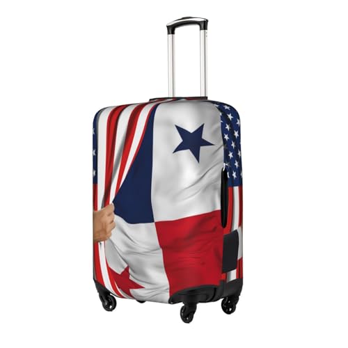 Travel Luggage Cover America Flag And Panamanian Flag Fashion Washable Baggage Suitcase Protector Fit For Luggage Medium2