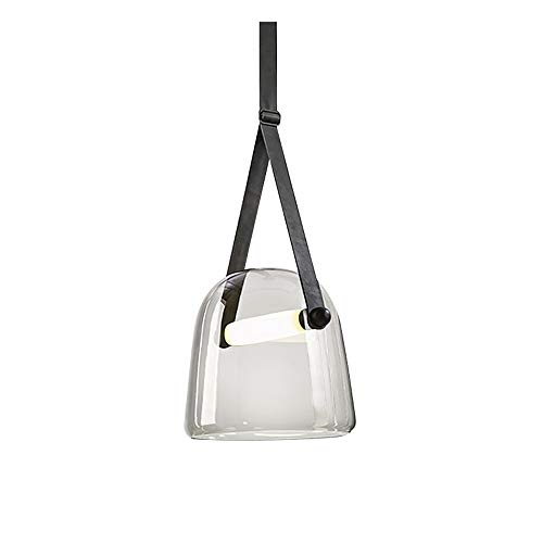Suspension moderne européenne en fer et verre, lustre majestueux durable