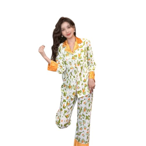 Pyjama manches longues femme en tissu fin respirant pour la mi-saison