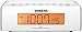 Sangean RCR-5 Compact AM/FM Digital Tuning Clock Radio, White, 10 Memory Preset Stations (5 FM, 5 AM), Adjustable Backlit LCD Display, Digital Tuning, Adjustable Tuning Step, Dual Alarm Timer