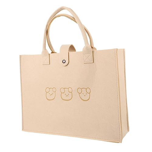 KESYOO Stylish Felt Tote Bag for Home Storage School Supplies and Shopping Lightweight Durable and Container for Easy Carrying and Organization