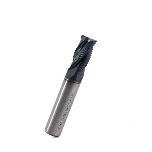 Image of Roughing End Mill JESTUOUS HSS Square Nose 4 Flute Fine Tooth Bit 1 /2 inch Shank Dia. 1 inch Flute Length for Milling Metal Steels,1 Piece