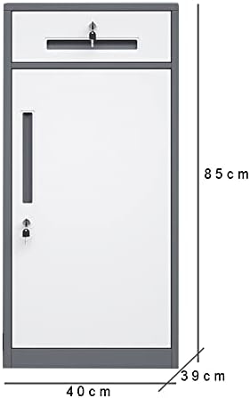 4-Drawer Metal Filing Cabinet with Lock, Vertical Office Organizer for A4/Legal/Letter Documents, Space-Saving Storage Solution, Stylish White Finish, 85x40x39cm