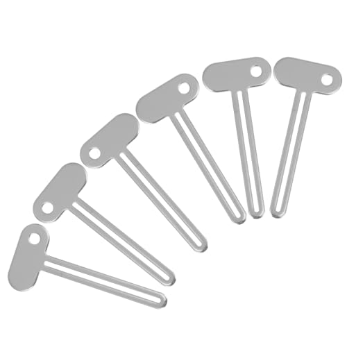 Zerodeko 6 Piezas Extrusora de pasta de exprimidor estrujar pasta plastilador de tubo prensas de tubo de metal aleación de aluminio Silver