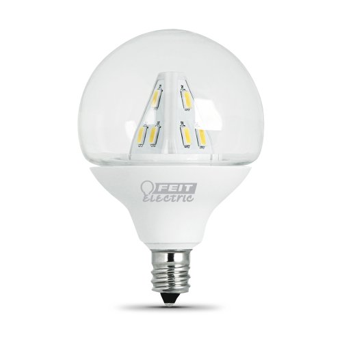 Feit Electric BPG161/2/CL/LED/RP Accent LED G161/2 Globe Bulb, Clear