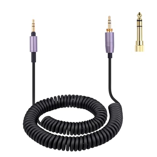 WH-1000XM4 Audio Cable Coiled Cord Replacement Compatible with Sony WH-1000XM6 WH-1000XM5 WH-1000XM3 WH-H900N WH-XB910N WH-CH700N Headsets, 3.5mm(1/8