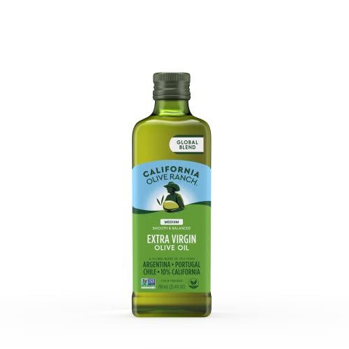 Image of California Olive Ranch, Global Blend Medium Extra Virgin Olive Oil, 750mL (Pack of 6)