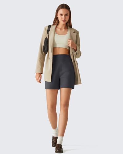 Image of G4Free EverGoing Women's Casual Shorts High Waisted 4'' / 5'' Comfy Shorts with Pockets for Yoga Workout Lounge