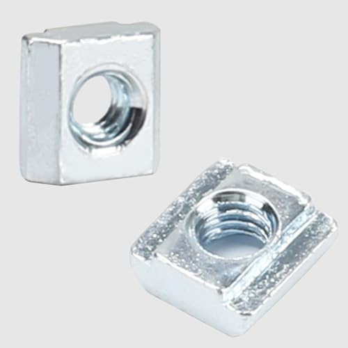 KINDPMA 60 Stück M3 Nutensteine T-Nut-Mutter Schiebemutter Kohlenstoffstahl T-Nut Schiene Gleitmutter T-Nutenstein Aluprofil Zubehör für 20-Serie Aluprofil-Extrusionsschlitz
