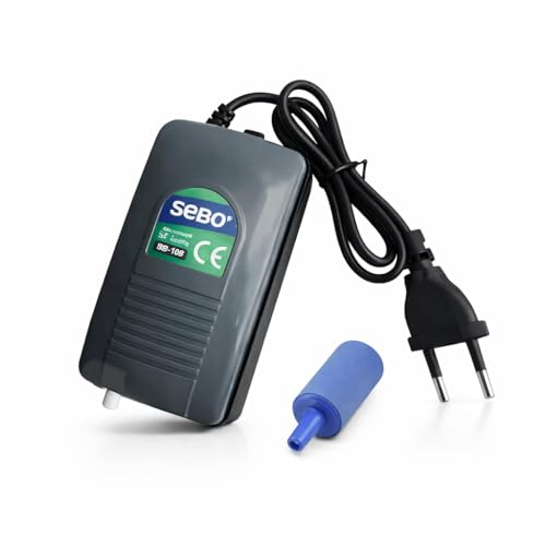 MECOMMERCE Single Outlet Aquarium Air Pump | SOBO SB-108 Oxygen Air Pump for Fish Tank, Aquatic Plants & Air Bubble Circulation | Silent & Energy...