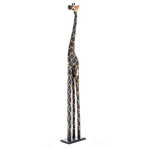 Nexos Trading Deko Giraffe Holzfigur Skulptur Afrika Handarbeit Größe 150...