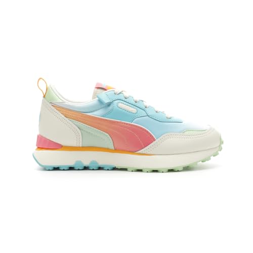 PUMA Kids Girls Rider Fv Summer Ombre Lace Up Sneakers Shoes Casual - Blue, Off White, Pink - Size 4.5 M