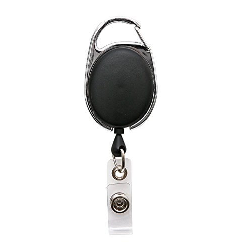 Clip portatarjetas BAUMGARTENS extensible negro con colgador de cinturón 4