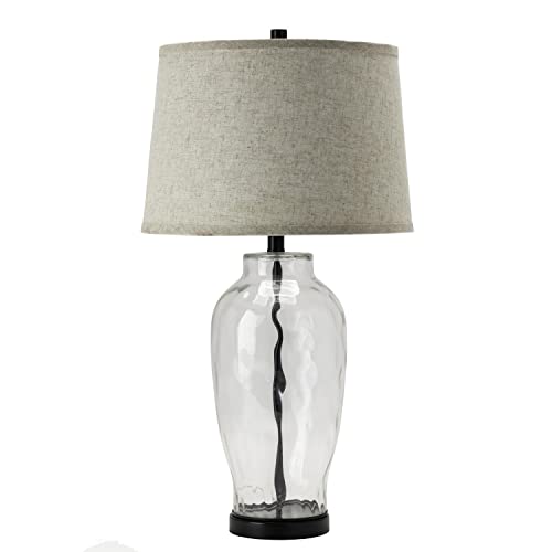Crestview Collection Evabs1912 Amelia Table Lamp Translucent Clear And Powdercoated Black #TOP1