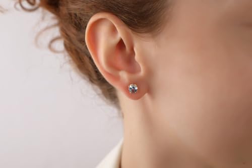 Aigue-marine naturelle et boucles d'oreilles argent 925 d'exception
