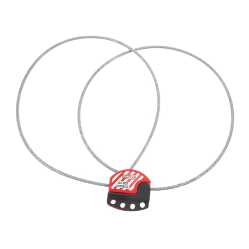 Ciieeo Industrial Safety Lock 6mm Cable Lock Retractable Design Stainless Steel Vinyl Coated 1.8m Long