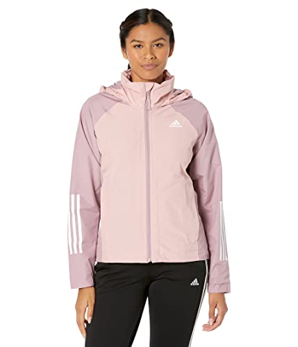 adidas Damen BSC 3-Streifen Rain.rdy Jacke, Magic Mauve/Wonder Mauve, 1X
