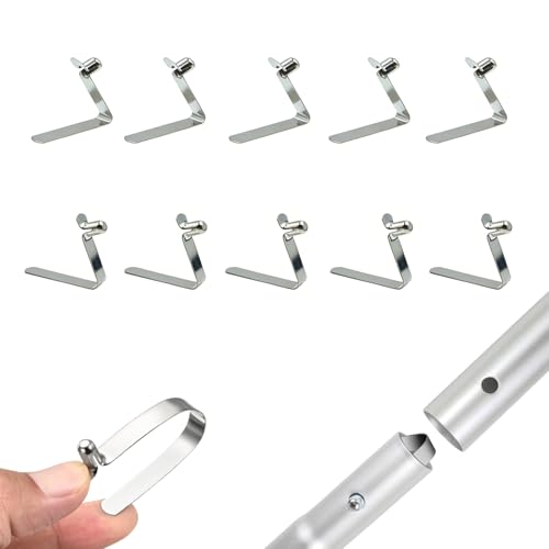 Ensemble 10 clips ressort acier inoxydable - Goupilles verrouillage bouton pour pagaies kayak