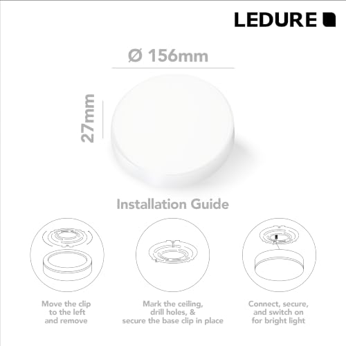 Image of LEDURE 18W LED Surface Light|Energy Efficient LED Downlight|CoolWhite Pack-20
