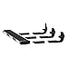 LUVERNE 415254-401727-0 Grip Step Black Aluminum 54-In Passenger Side Running Board Fleet Kit, Compatible with Select Ford Transit-150, 250, 350