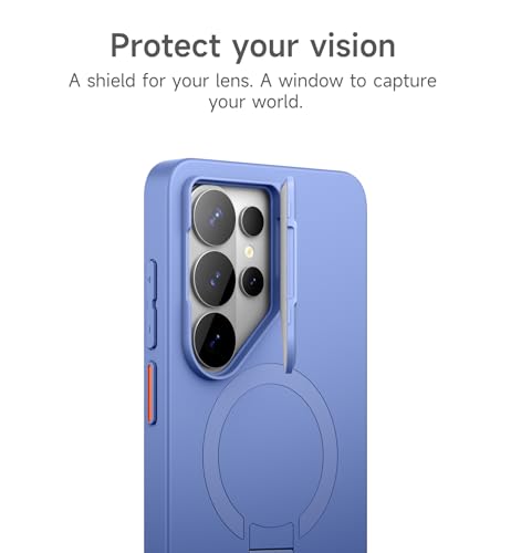 Image of SURITCH for Samsung Galaxy S26 Ultra Phone Case, Magnetic Protective Cover with Camera Cover & Adjustable Metal Kickstand for Galaxy S26 Ultra -Starlight Blue