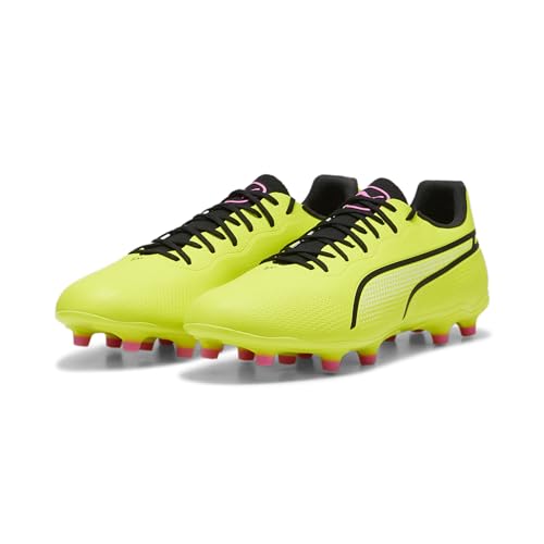 PUMA Unisex King Pro Fg/Ag Fußballschuhe, Electric Lime Puma Black Poison Pink, 45 EU – Ansicht 2