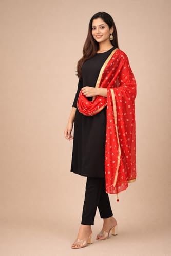 Image of Women Rayon Straight Golden Foil Printed Kurta with Palazzo || Kurti with Palazzo Set for Casual Party & Festival Wear in Round Neck with 3 /4 Sleeve for Girls