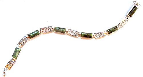 Irish Connemara Marble: Celtic Link Bracelet