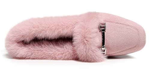 VenusCelia Women's Cozy Furry Flat Shoe4