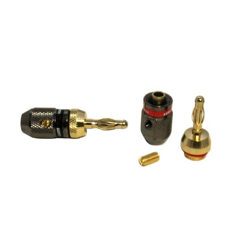 Premium Hi-Fi Audiophile Banana Plug Speaker Wire Connectors (2-Pack)