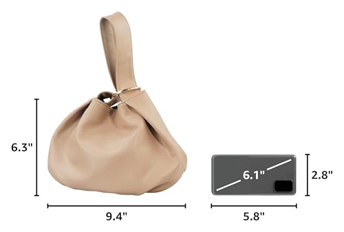 Bolso tipo clutch para mujer de cuero vegano suave miniatura 3