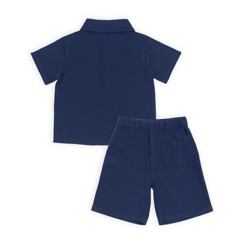 Image of Kidbea 100% Linen Shirt & Pant Co-ord Set for Kids | Elegant & Comfortable Summer Wear | Stylish Short-Sleeve Shirt with Bow & Comfy Shorts