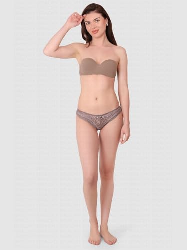 Image of Brachy Women's Every Day's Padded Underwired Demi Cup Bra T Shirt Padded Underwired Pushup Bra 85% Poly Cotton, 15% Elastane