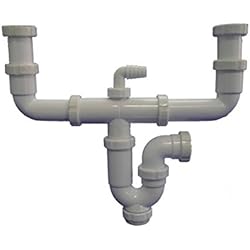 Desague Fregadero WOLFPACK LINEA PROFESIONAL - Sifon Doble Con Racor T-47 1 1/2 Salida 40